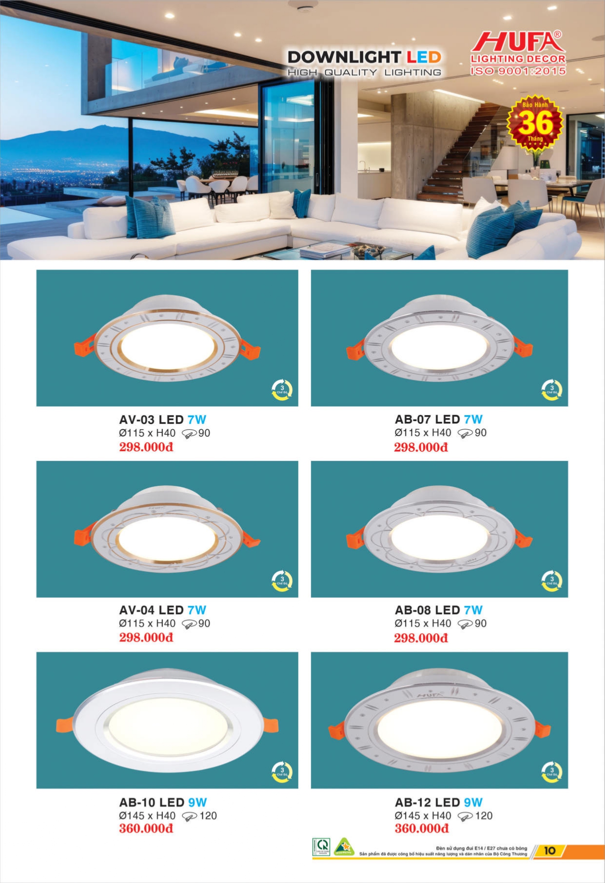 Bảng giá đèn LED HUFA 2026